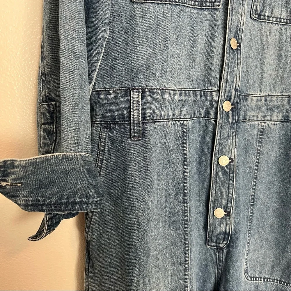 Madewell - Denim Relaxed Coverall Blue Glenroy Wash Jumpsuit Coveralls - XXL